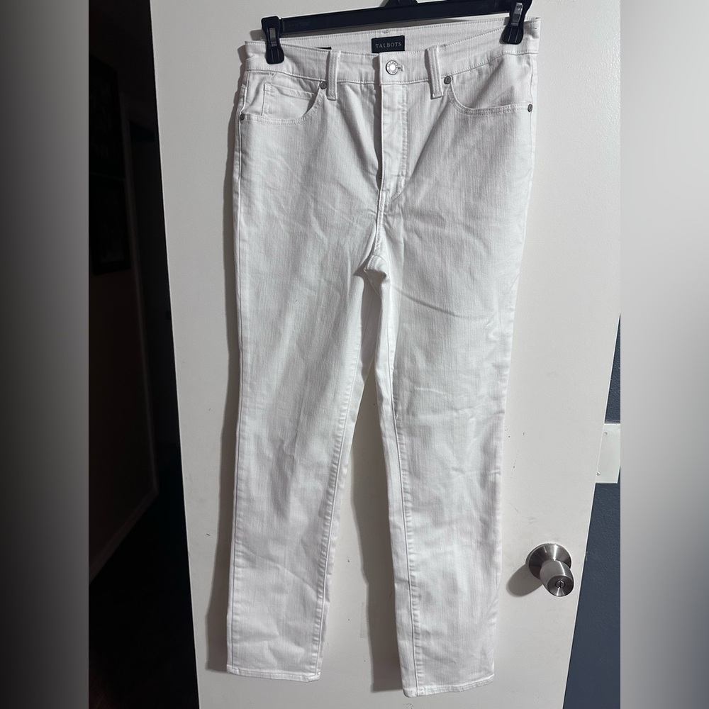 Talbots‎ Women's Straight Leg White Jeans